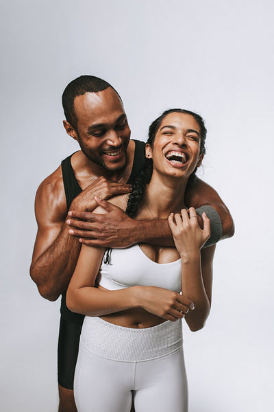 Premium Photo  Fitness exercise and happy couple out running or