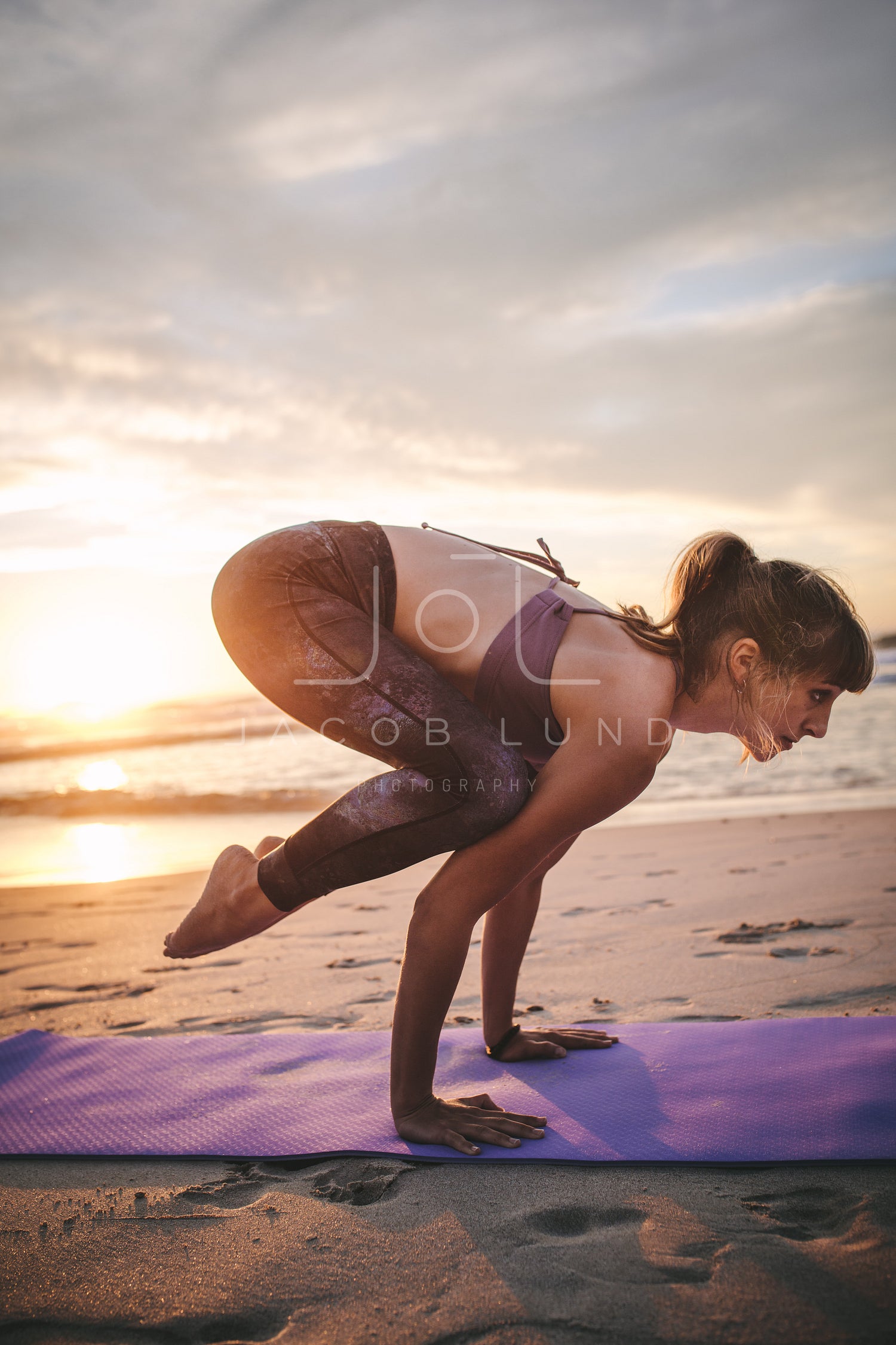 Woman Doing Yoga Poses On The Beach Photograph by Howard Snyder - Fine Art  America