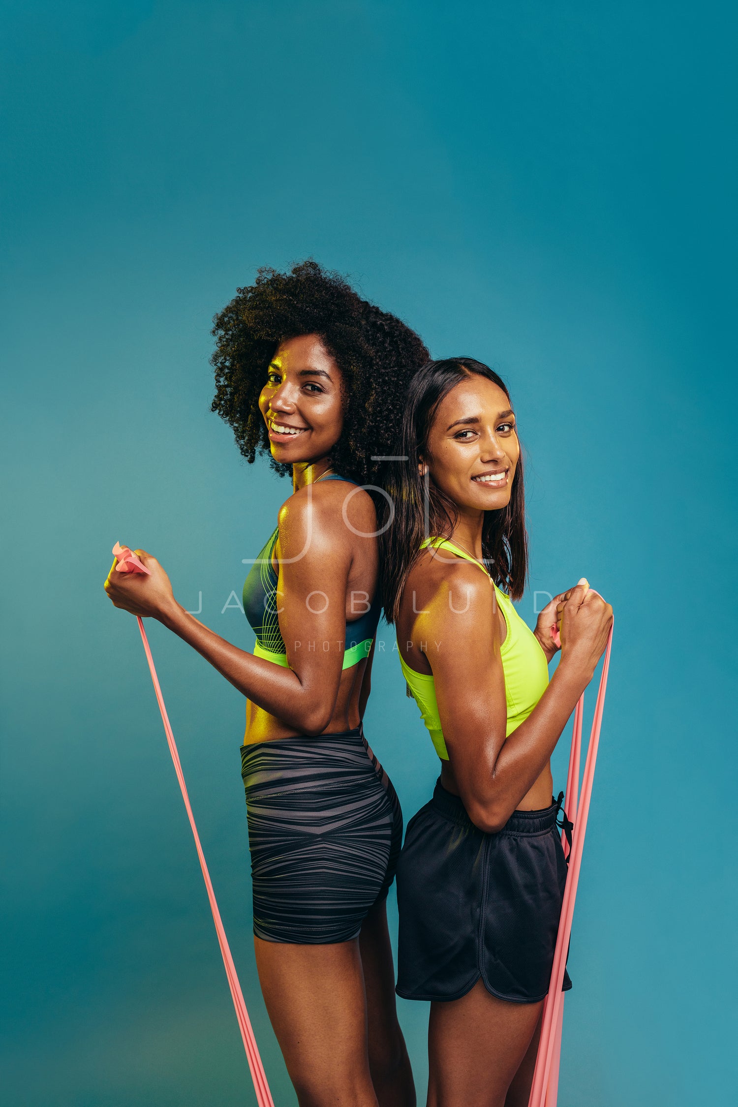 Women working out with resistance bands – Jacob Lund Photography Store-  premium stock photo