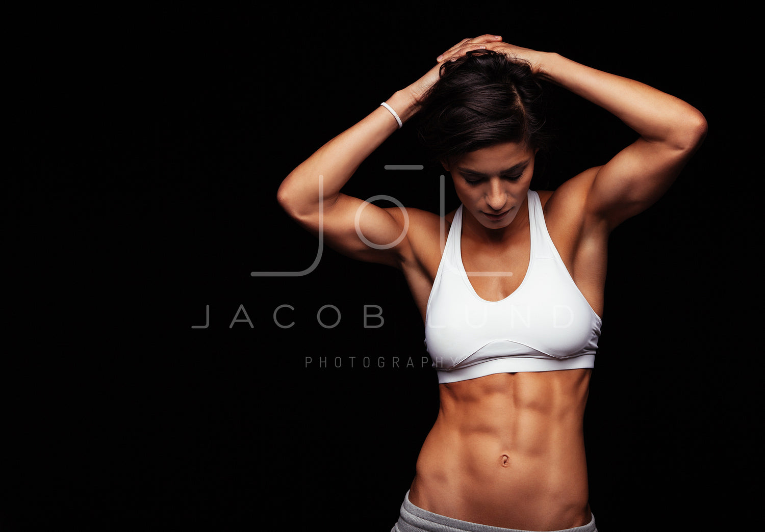 Athletic Woman with Sixpack Abs Stock Image - Image of fitness