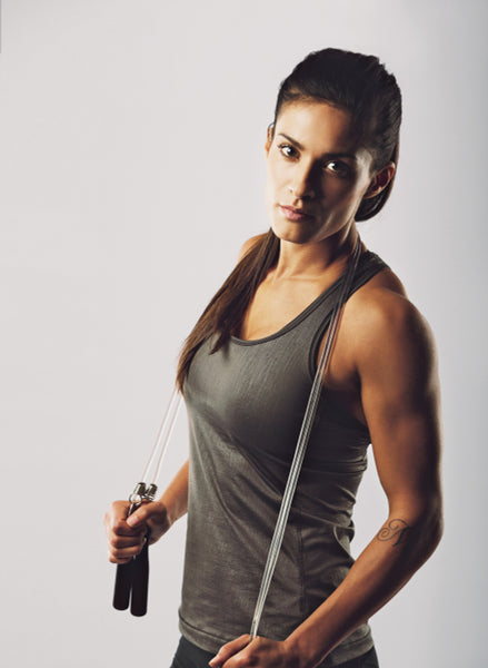 Muscular athletic young woman in sportswear – Jacob Lund Photography Store-  premium stock photo