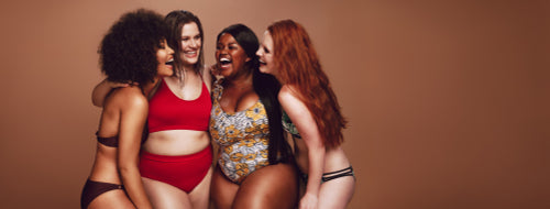 Positive multiracial women in underwear with baby - a Royalty Free Stock  Photo from Photocase