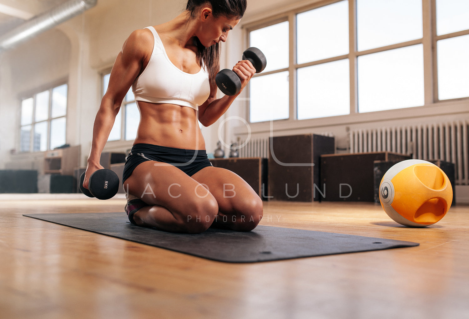 Woman working out at cross training gym stock photo (149879) -  YouWorkForThem