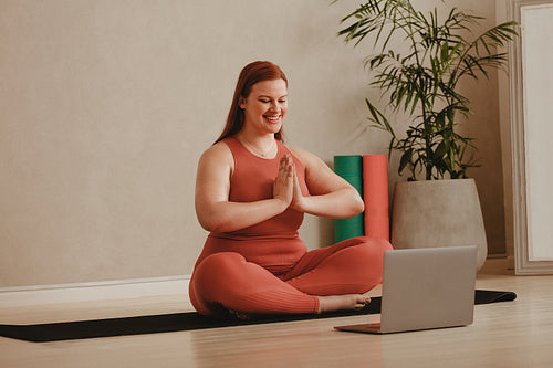 Female model doing meditation yoga workout – Jacob Lund