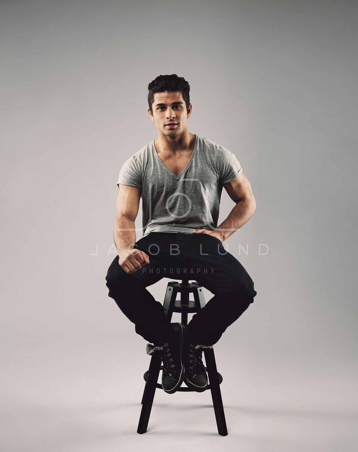 Men Model Sit On Chair By Stock Photo 1061080472 | Shutterstock