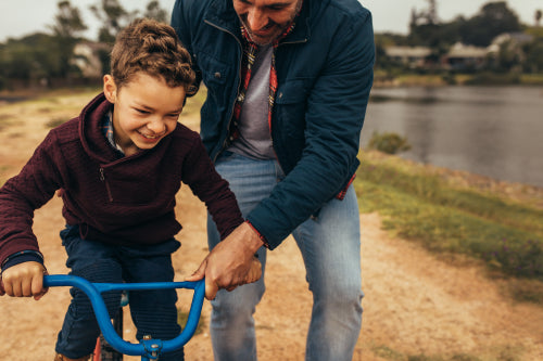 Happy man and kid fishing in a lake – Jacob Lund Photography Store