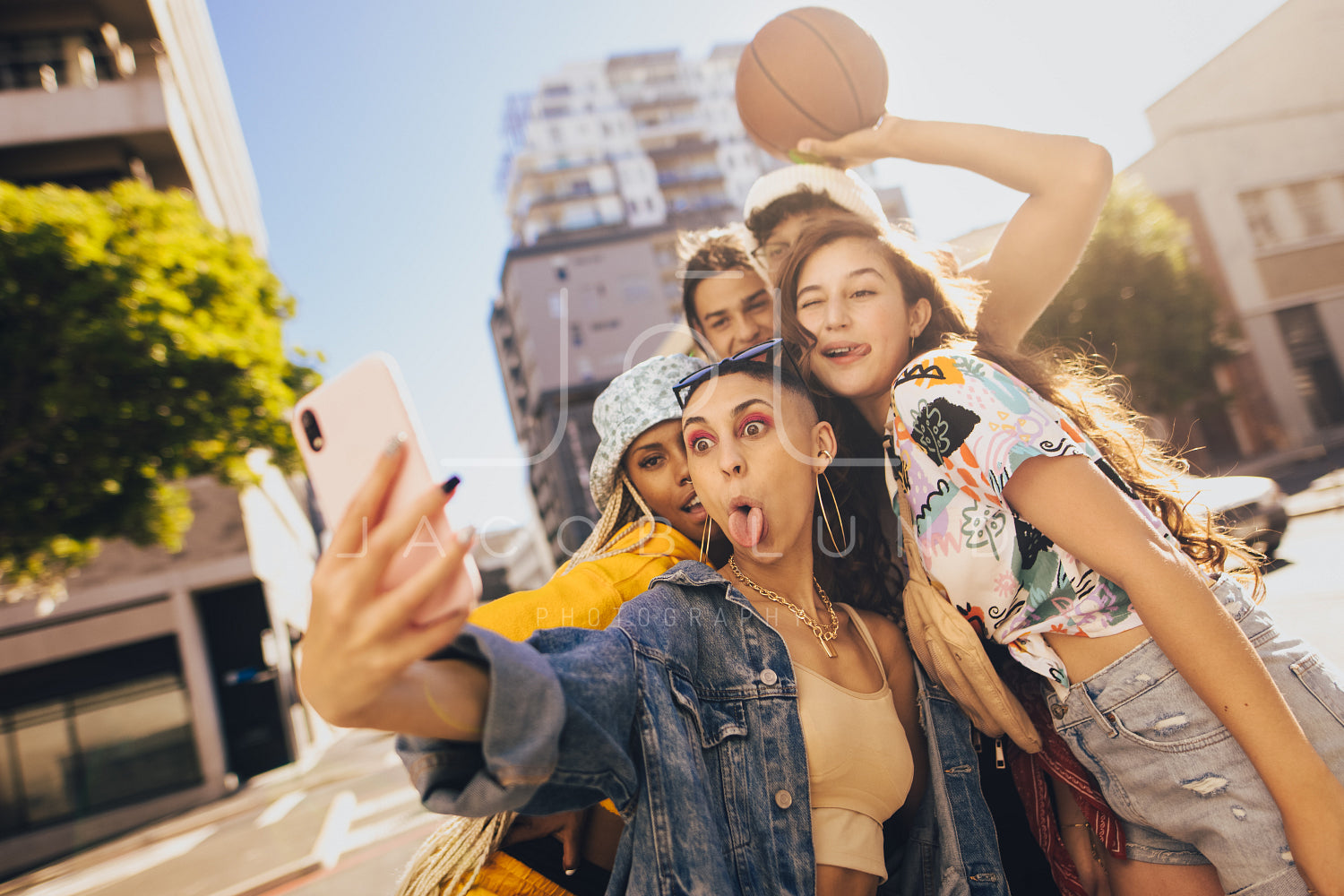 Young Three Multiethnic Girlsfriends Take a Selfie by Camera Posing  Isolated Over Turquoise Background Stock Image - Image of happy,  multiethnic: 215351995