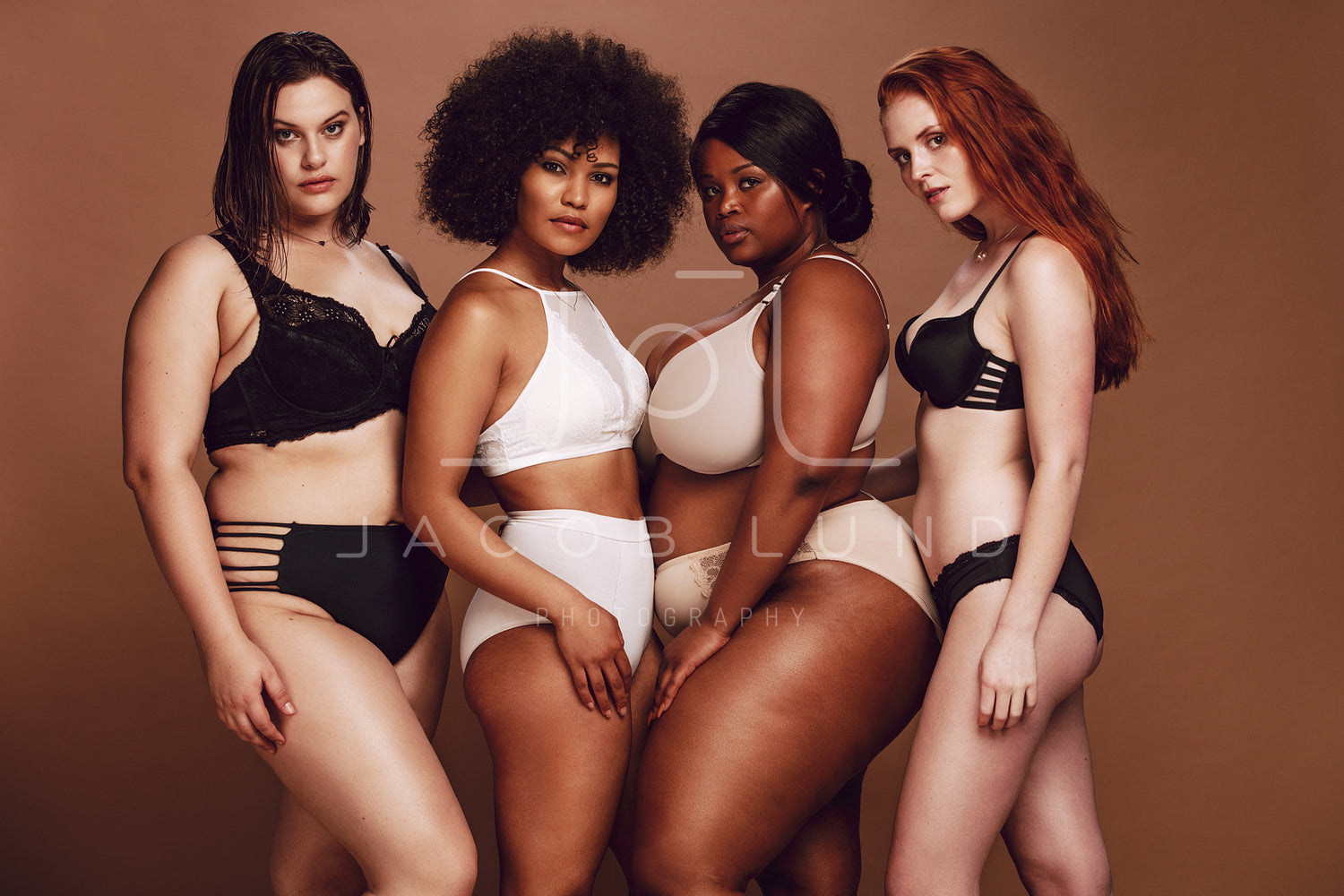 Proud group of women in lingerie posing together – Jacob Lund Photography  Store- premium stock photo