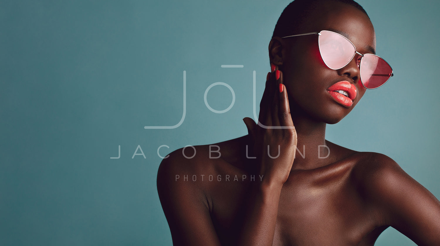 African female model with trendy sunglasses – Jacob Lund Photography Store-  premium stock photo