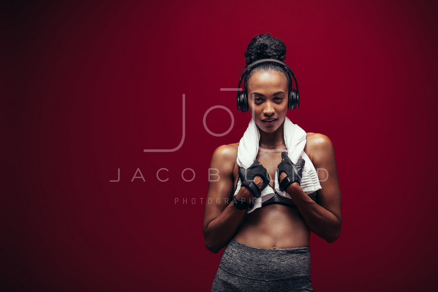 Beautiful Fit Woman Works Out In A Fitness Gym Stock Photo