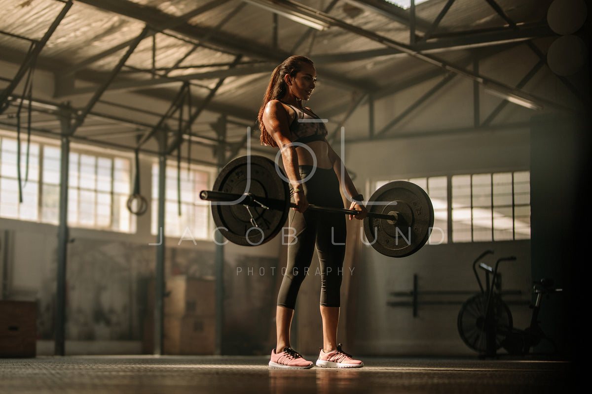 Female Weightlifter Lifting Heavy Weights · Creative Fabrica