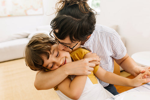 Child playing colorful blocks game with mother – Jacob Lund Photography  Store- premium stock photo