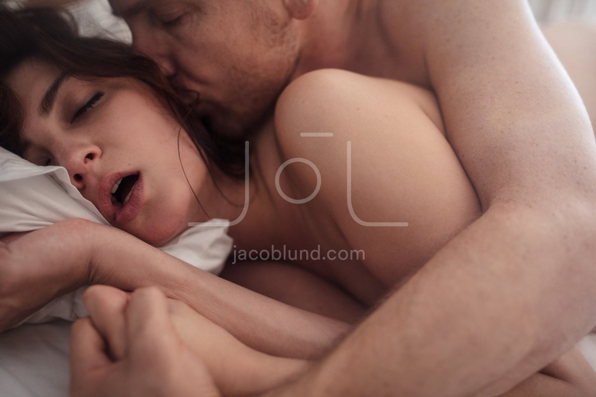 Passionate couple making love in bed – Jacob Lund Photography Store-  premium stock photo