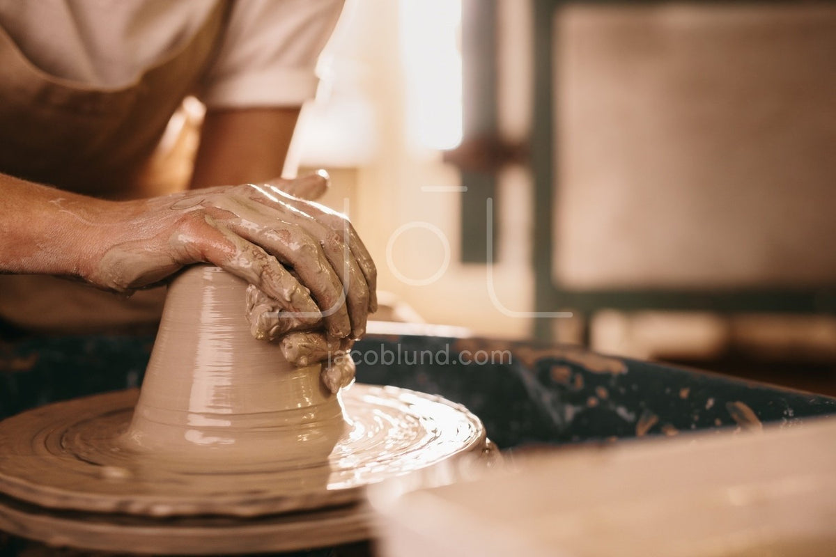 Hands molding clay on wheel For sale as Framed Prints, Photos, Wall Art and  Photo Gifts