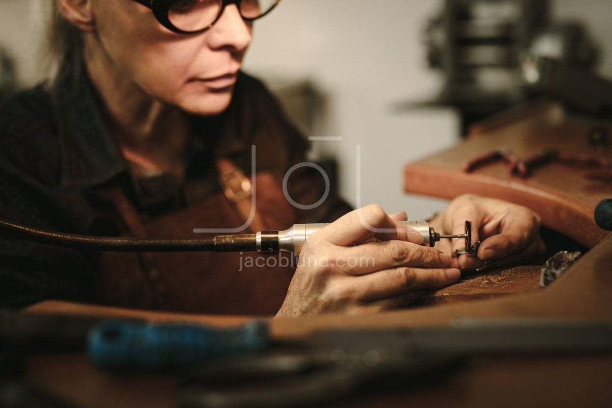 Goldsmith Polishing A Jewelry – Jacob Lund Photography Store- Premium ...