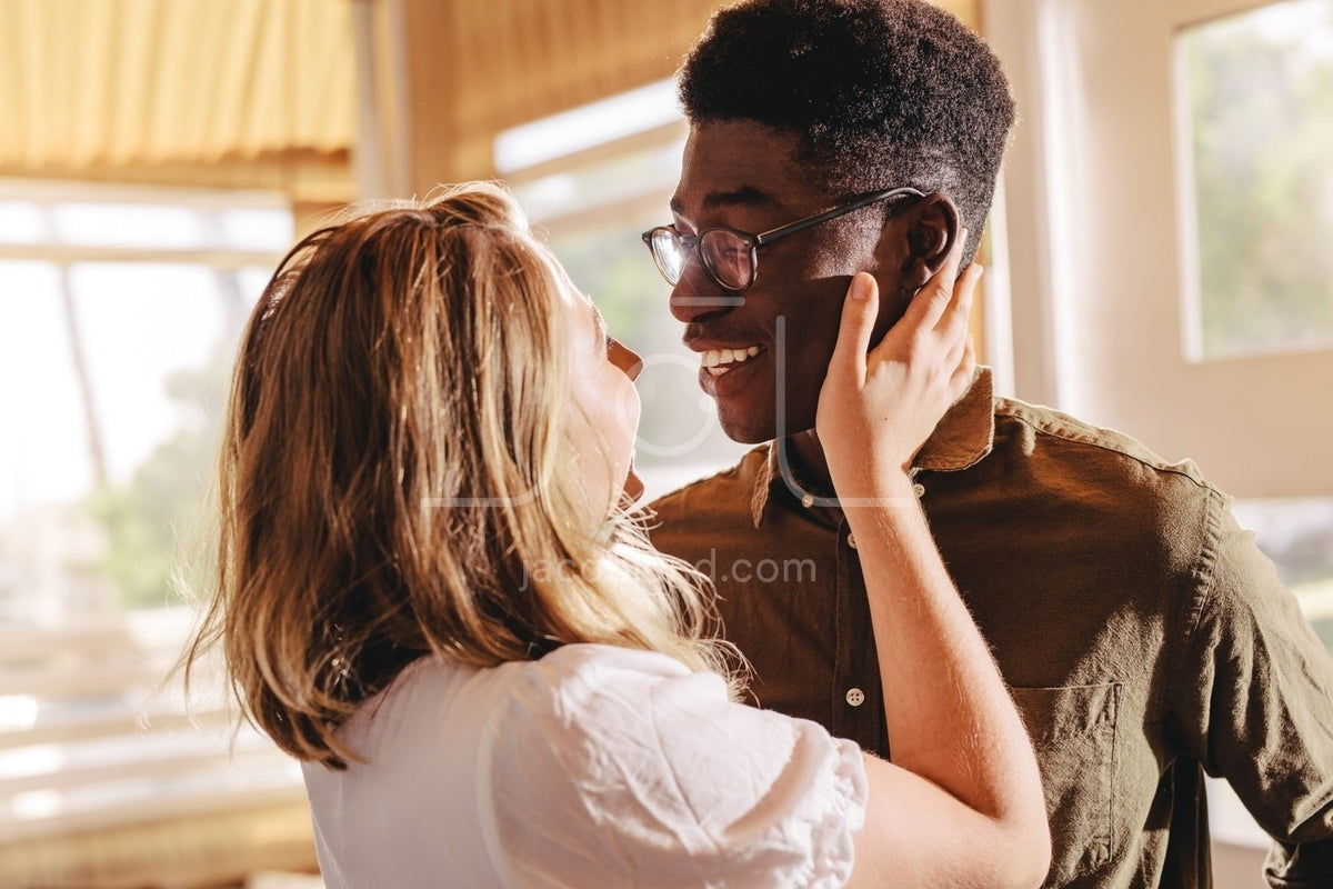 Beautiful interracial couple in love – Jacob Lund Photography Store-  premium stock photo